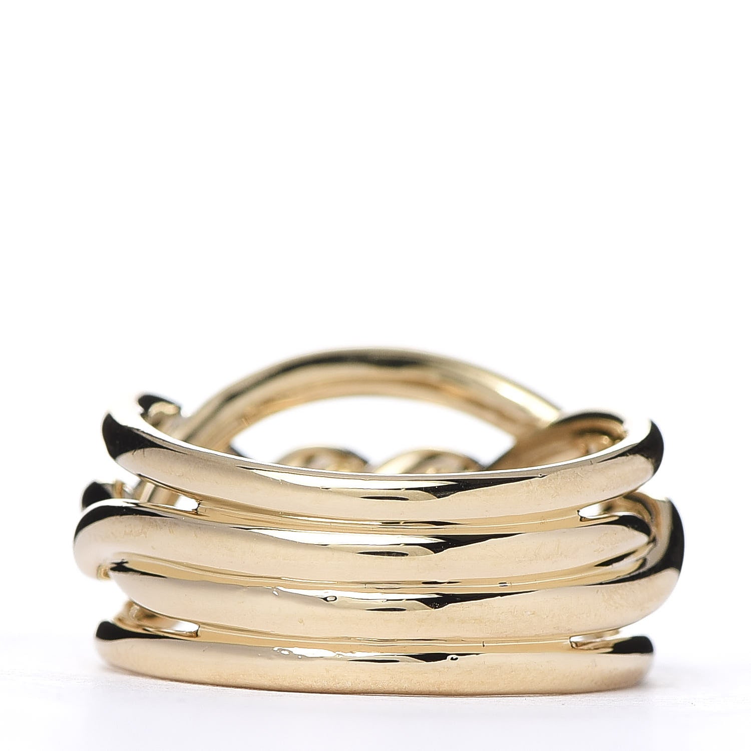 David Yurman 18K Yellow Gold Diamond Continuance Ring 52 6 4 of 5