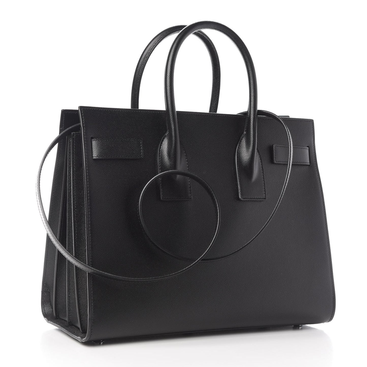 Grained Calfskin Small Sac De Jour Black