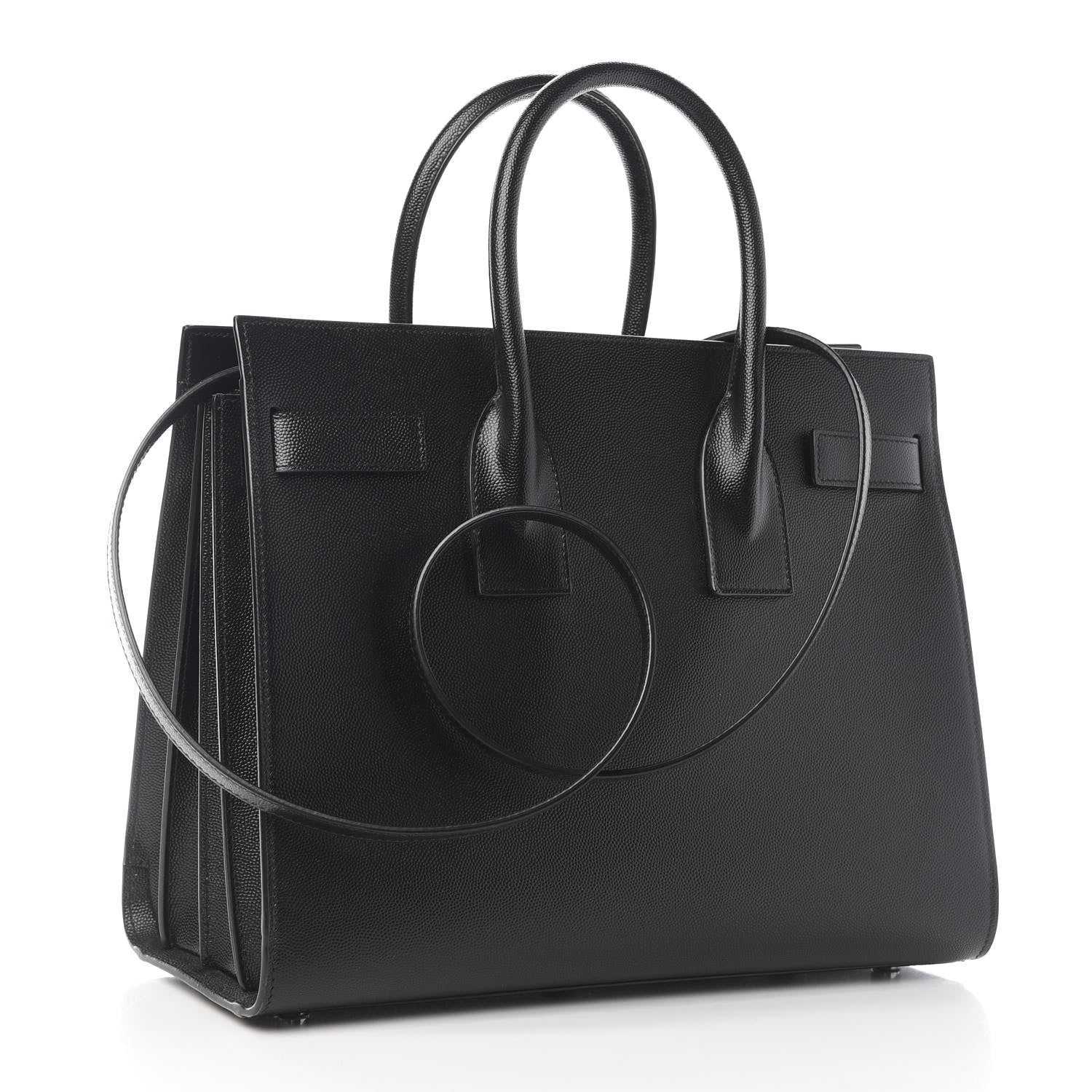 Saint Laurent Grained Calfskin Small Sac De Jour Black 3 of 10