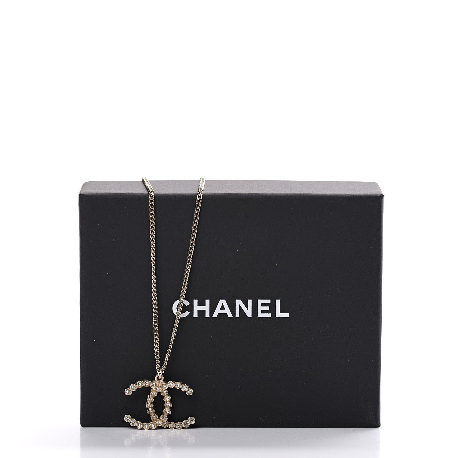 Chanel Crystal Pearls Of Coronation CC Necklace Gold 5 of 5