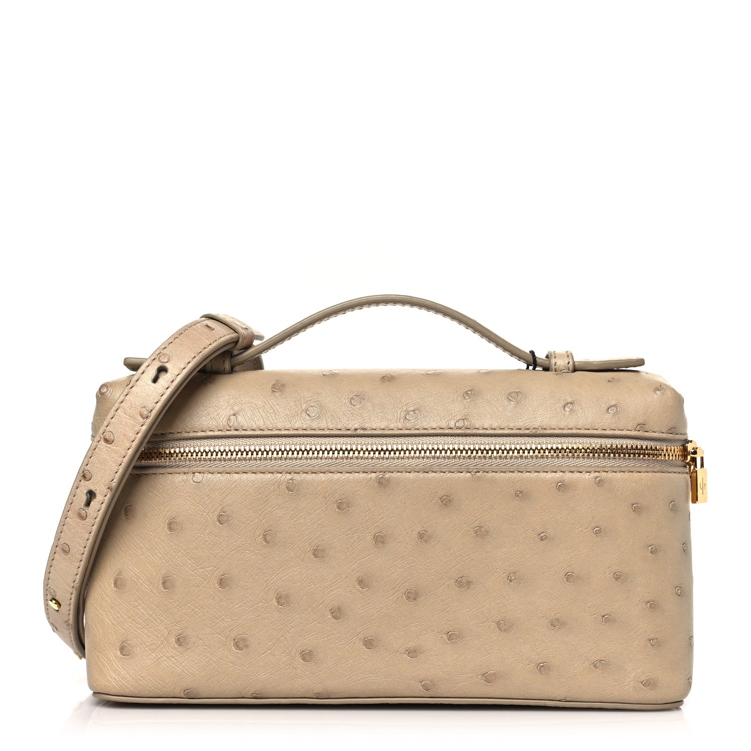 Loro Piana Ostrich L19 Extra Pocket Pouch Beige 1485206 – FASHIONPHILE