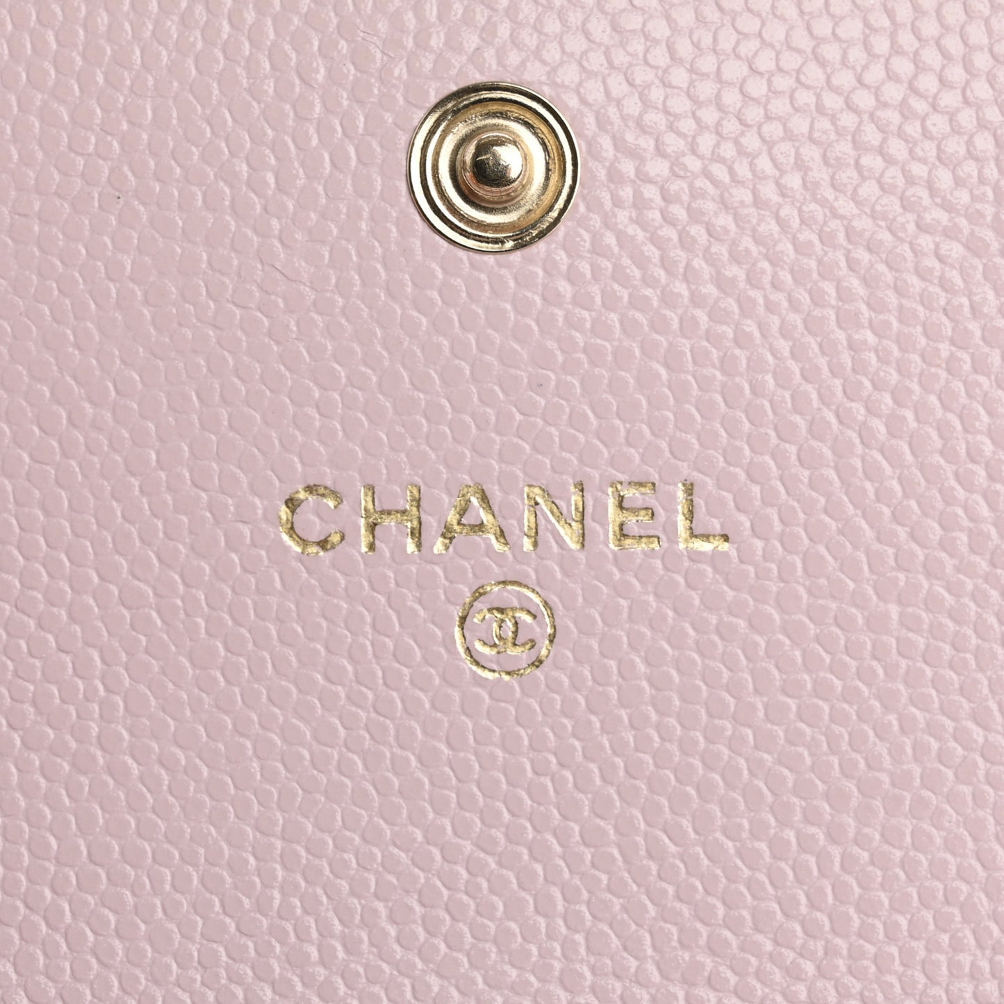 Caviar Quilted Coco Candy Card Holder On Chain Light Pink