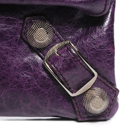 Balenciaga Chevre Giant 21 Silver Hardware Envelope Clutch Violet 9 of 10