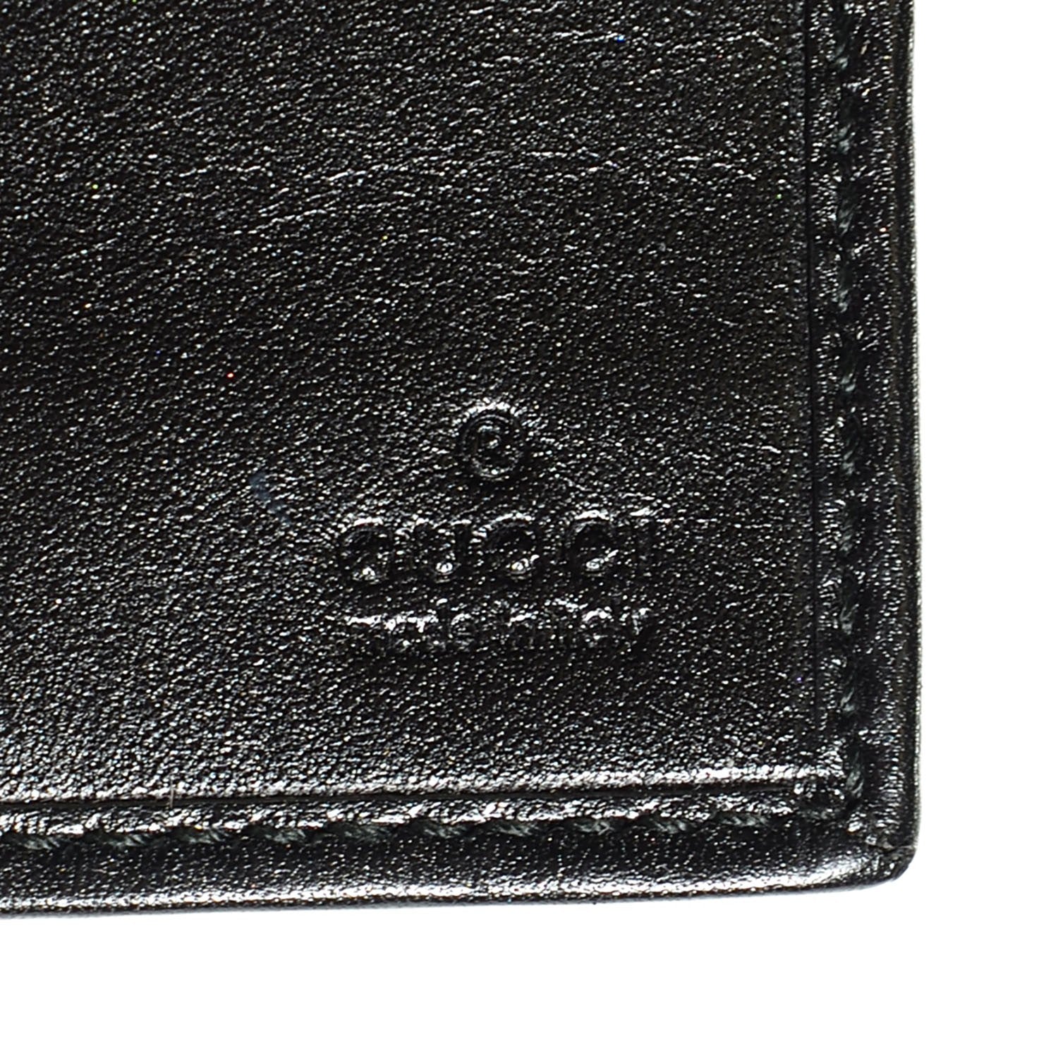 Gucci Imprime Monogram GG Pierce Chain Clutch Wallet Black 7 of 8