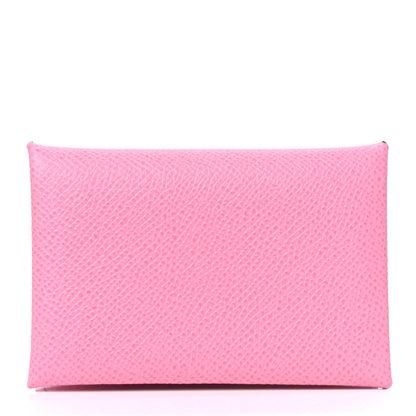 Hermes Epsom Calvi Card Case 5P Pink 1 of 4