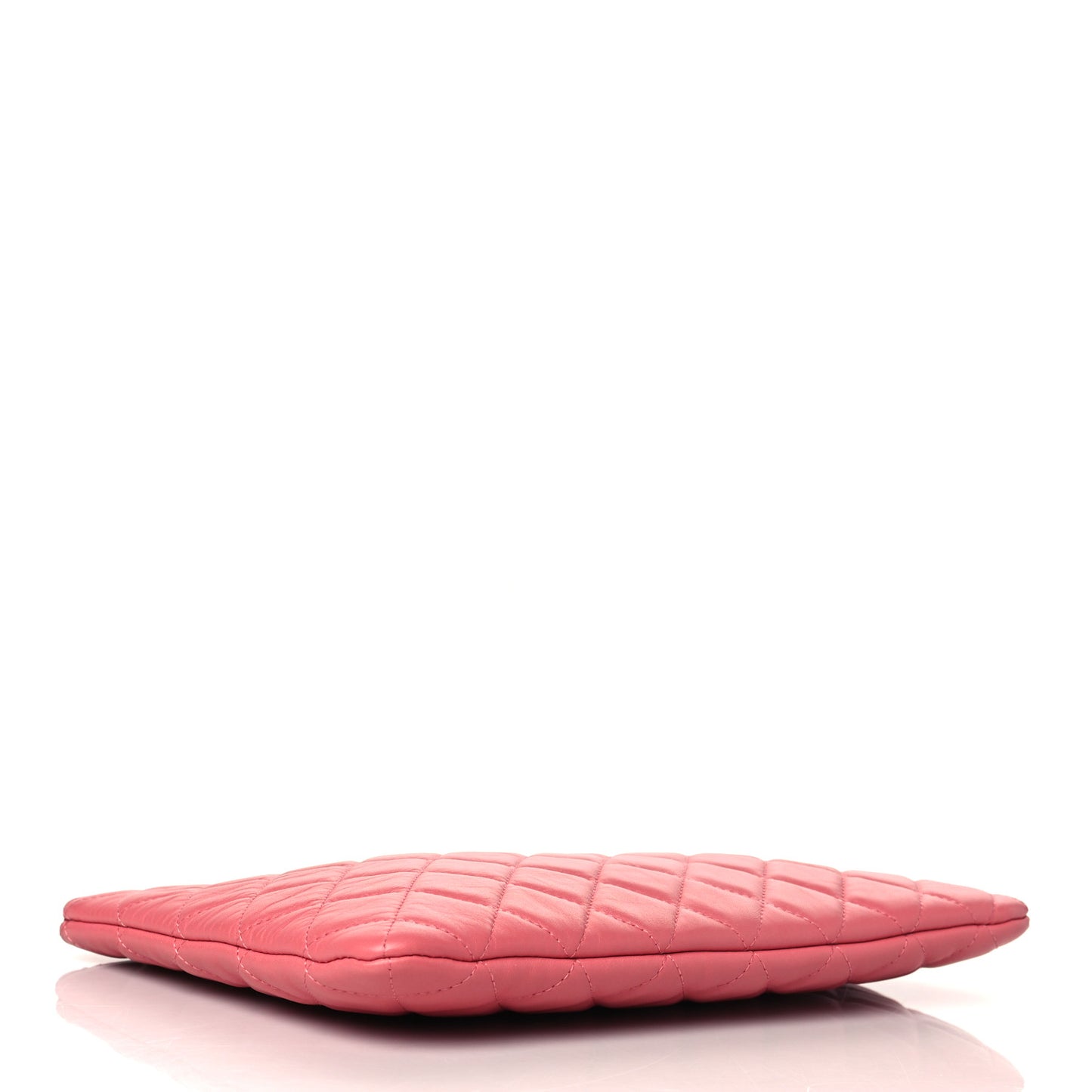 Lambskin Quilted Medium Cosmetic Case Pink