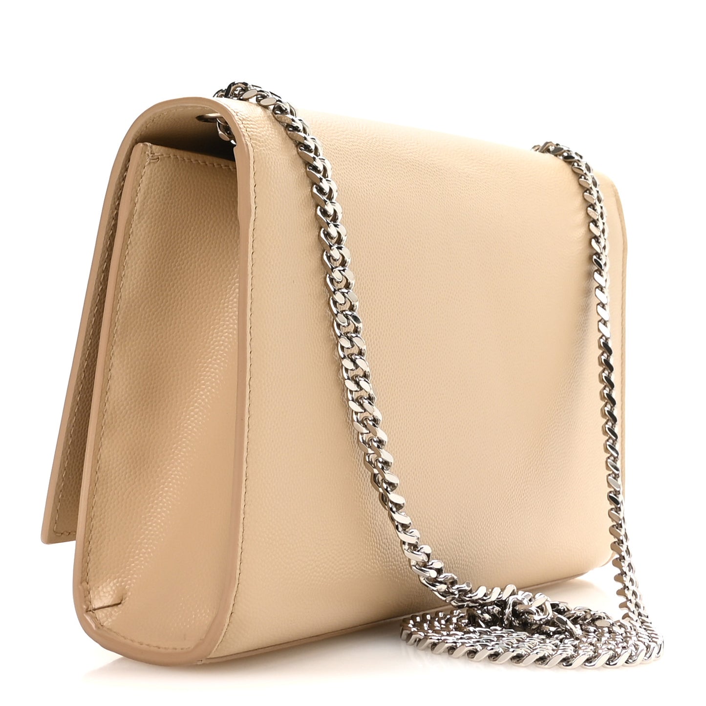 Grain De Poudre Medium Monogram Kate Satchel Sable Beige