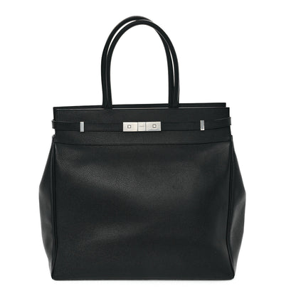 Saint Laurent Grained Calfskin Manhattan North South Shopper Tote Black 1 of 11