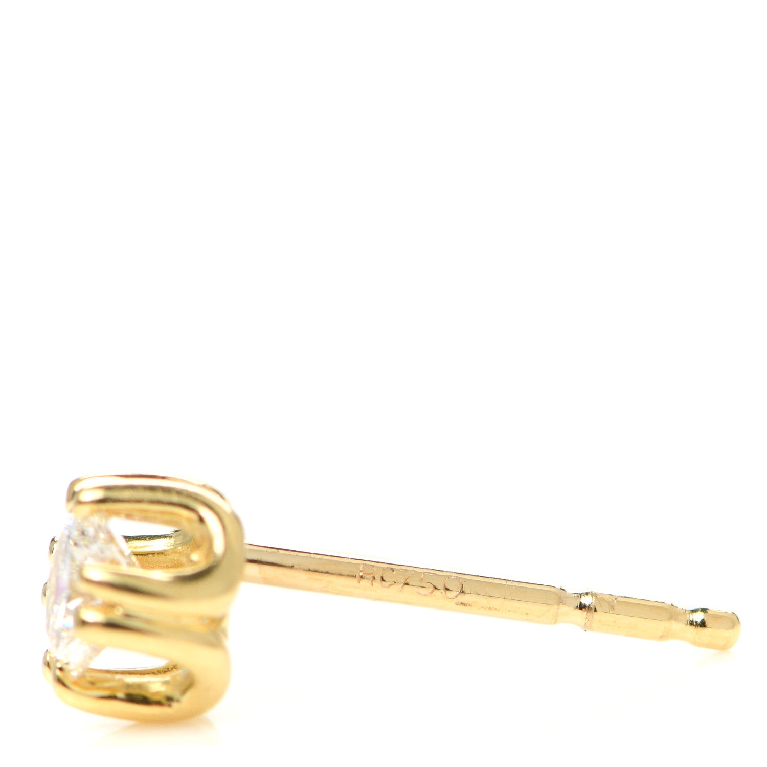 Roberto Coin 18K Yellow Gold Diamond .30ctw Solitaire Stud Earrings 4 of 4
