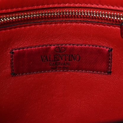 Valentino Garavani Suede Rockstud Spike Wallet on Chain Bright Fuxia 5 of 6