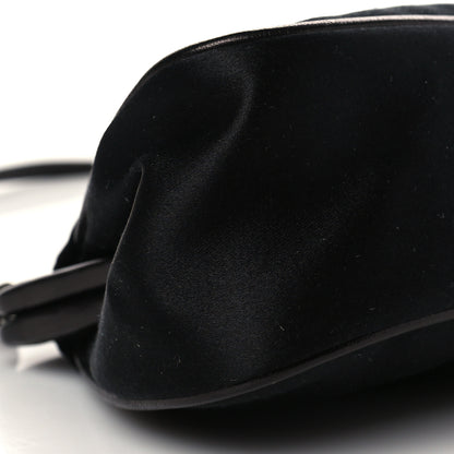 Prada Satin Raso Shoulder Bag Black 8 of 9