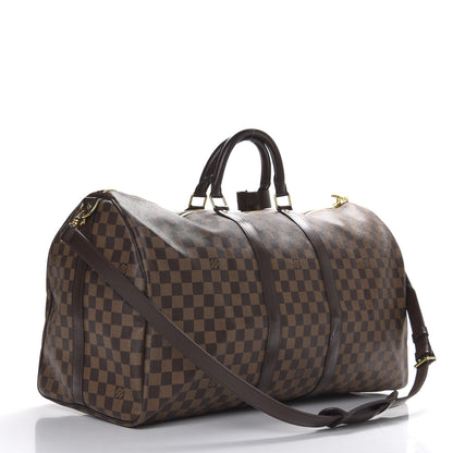 Louis Vuitton Damier Ebene Keepall Bandouliere 55 2 of 9