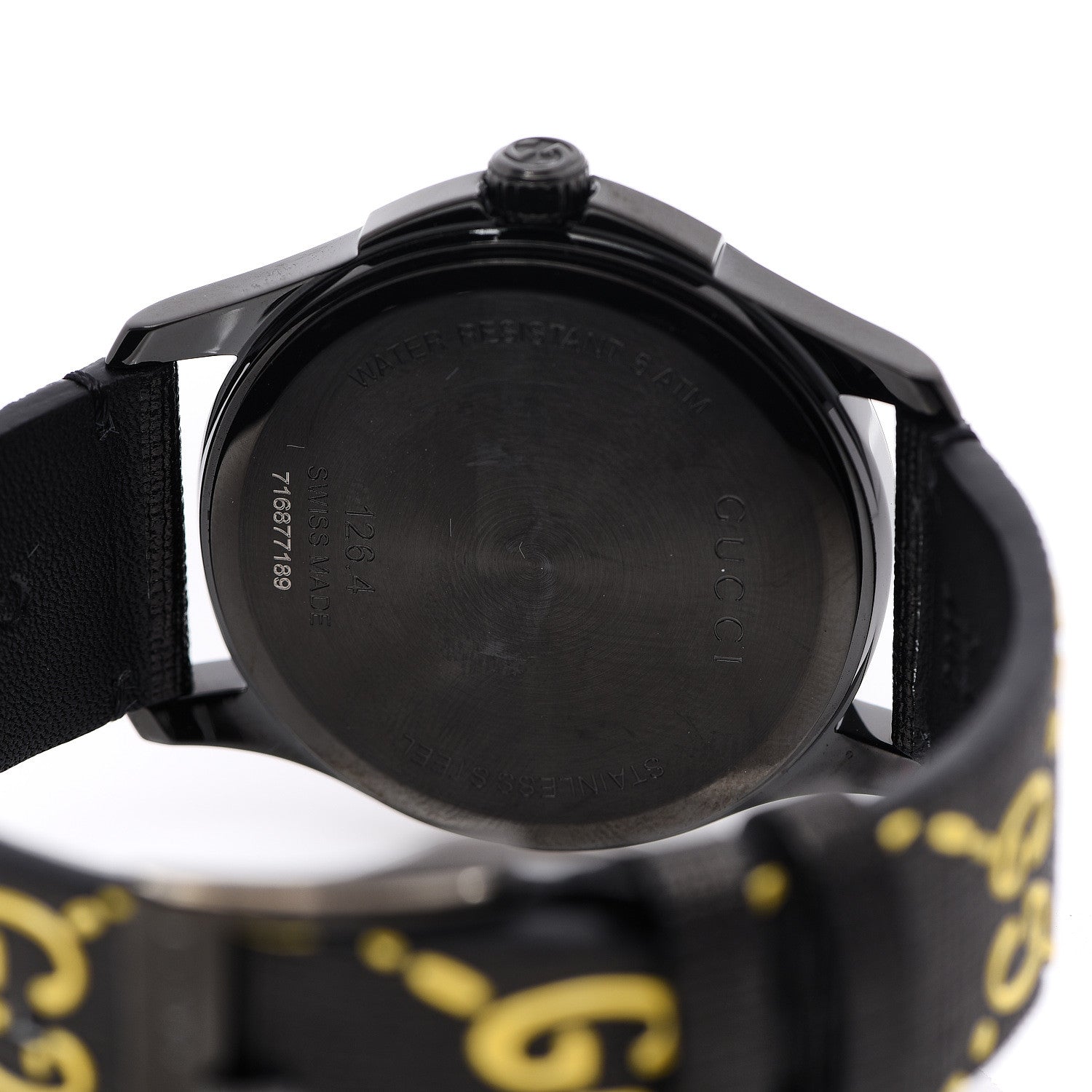 Gucci PVD Stainless Steel Canvas 38mm G-Timeless GucciGhost Quartz Watch Black 4 of 5