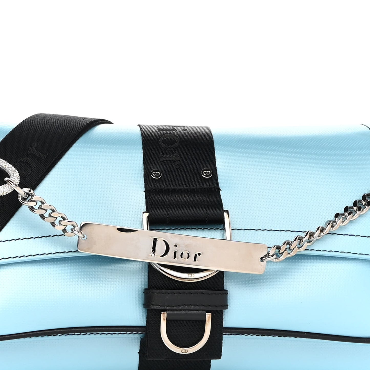 Coated Canvas Crystal Hardcore Bag Light Blue