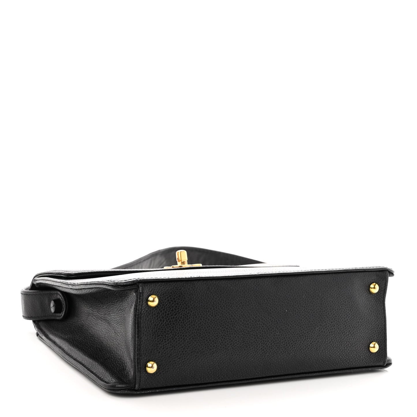 Caviar Flap Shoulder Bag Black