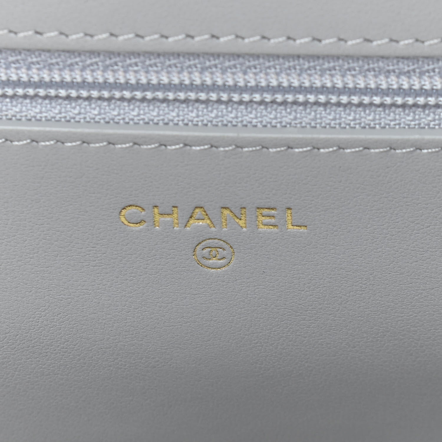 Chanel Caviar Quilted Boy Wallet On Chain WOC Grey 6 of 11