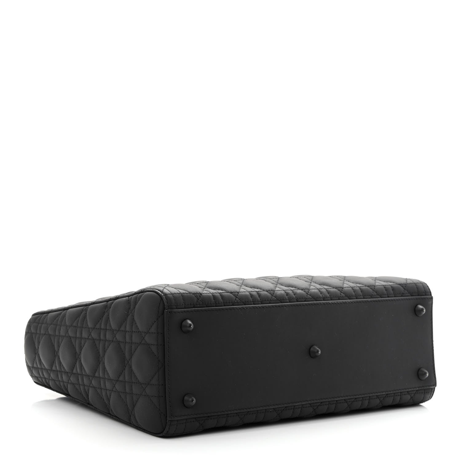 Christian Dior Ultra Matte Calfskin Cannage Large Lady Dior Black 4 of 10