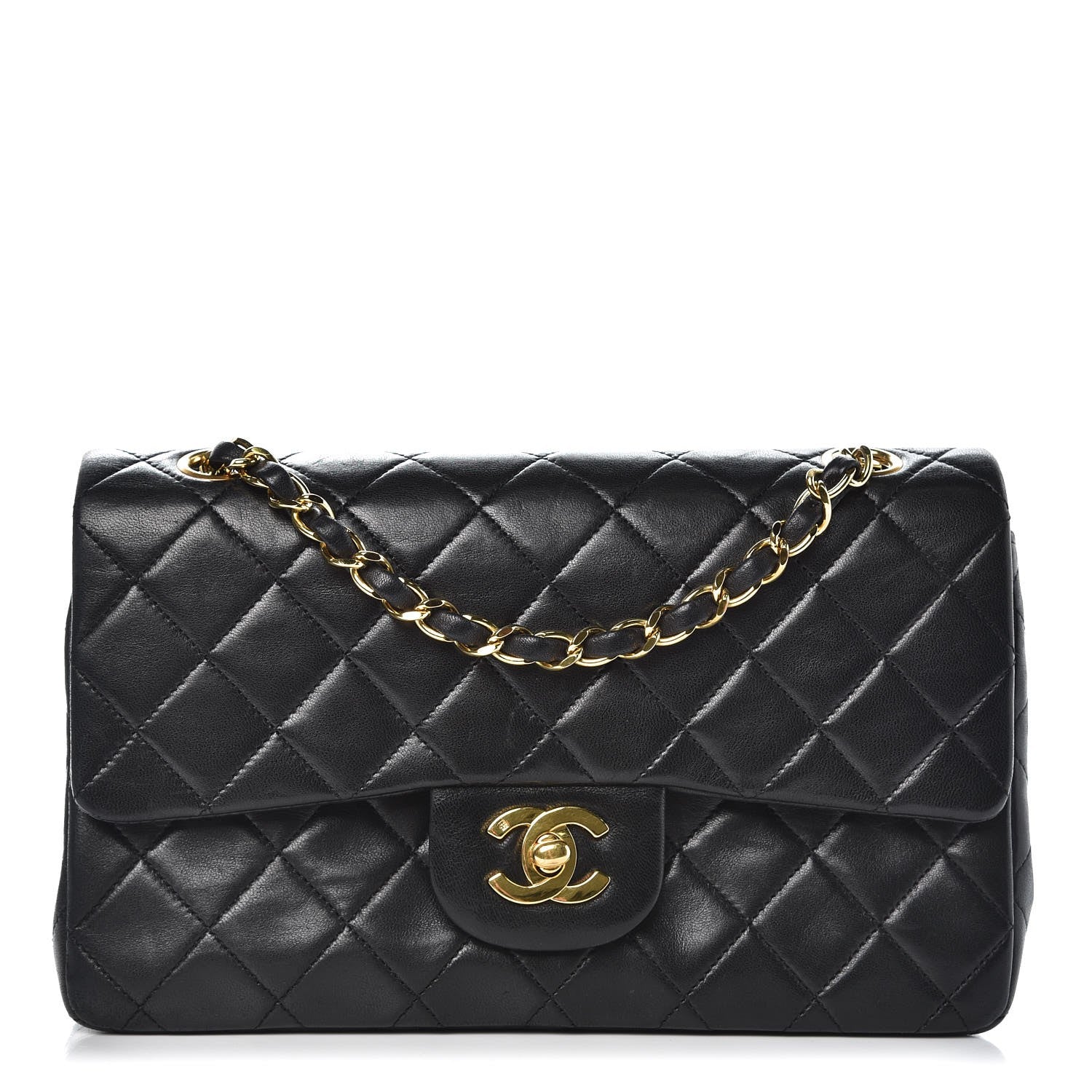 Chanel Lambskin Quilted Small Double Flap Black 1 of 7