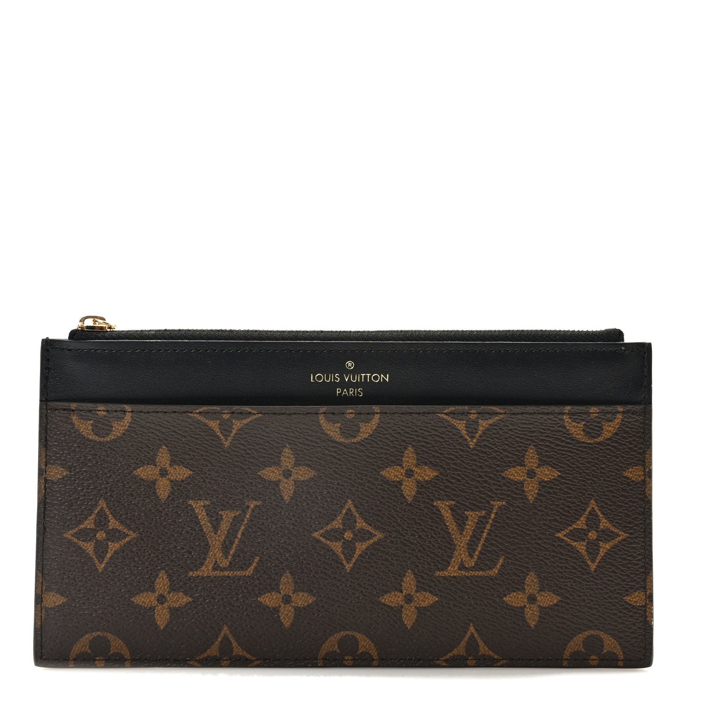 Monogram Slim Purse Black