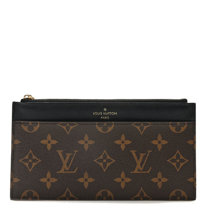 Louis Vuitton Monogram Slim Purse Black 1 of 9