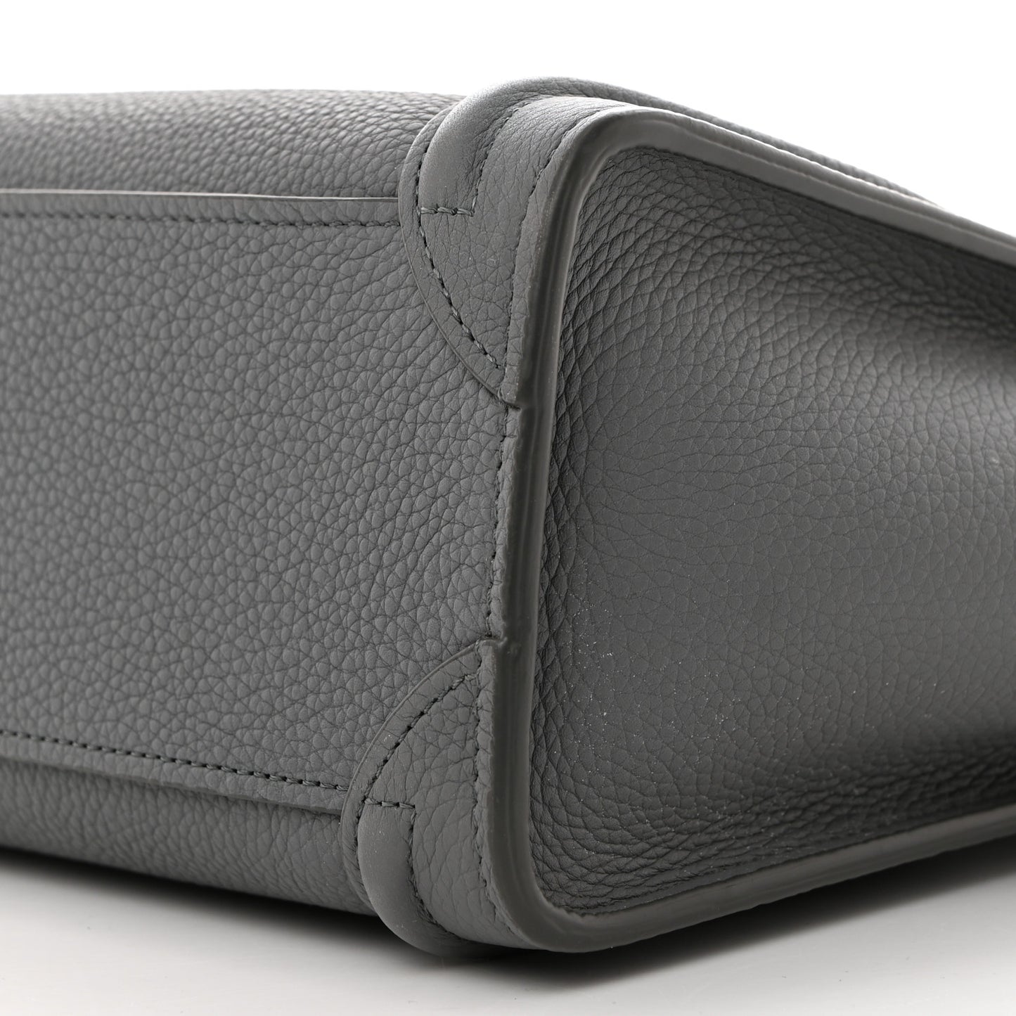 Baby Drummed Calfskin Nano Luggage Kohl