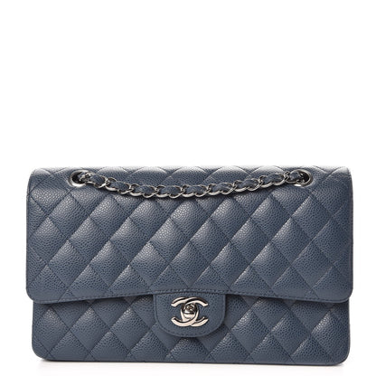 Chanel Caviar Quilted Medium Double Flap Dark Blue 1 of 8