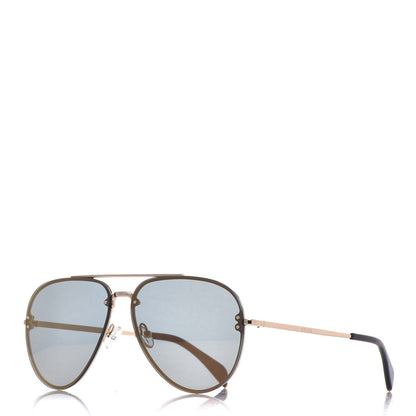 Celine Acetate Mirror Aviator Sunglasses CL41391/S Gold Grey 1 of 8