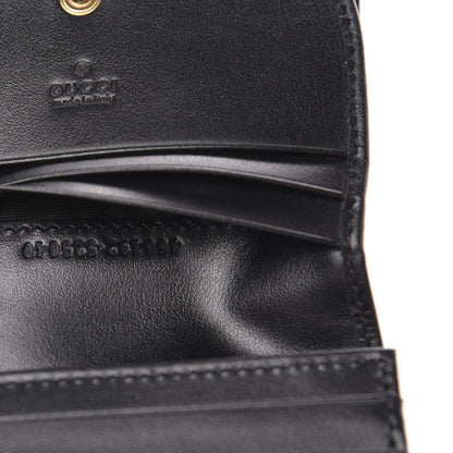 Gucci Calfskin Matelasse GG Marmont Card Case Wallet Black 6 of 6