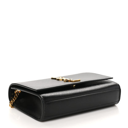 Saint Laurent Grain De Poudre Small Monogram Kate Satchel Black 4 of 10
