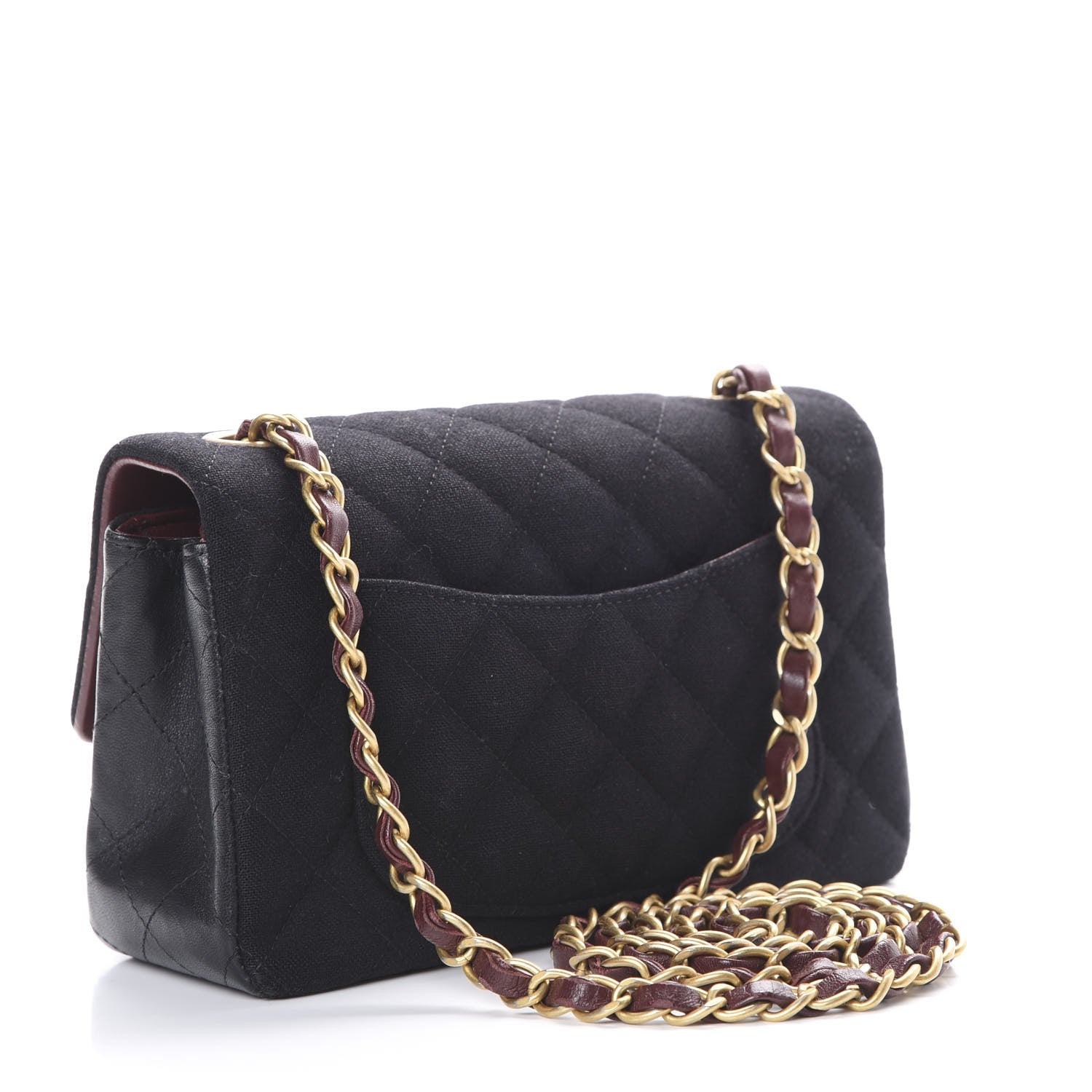Chanel Felt Quilted Paris-Hamburg Charms Mini Rectangular Flap Black 2 of 13