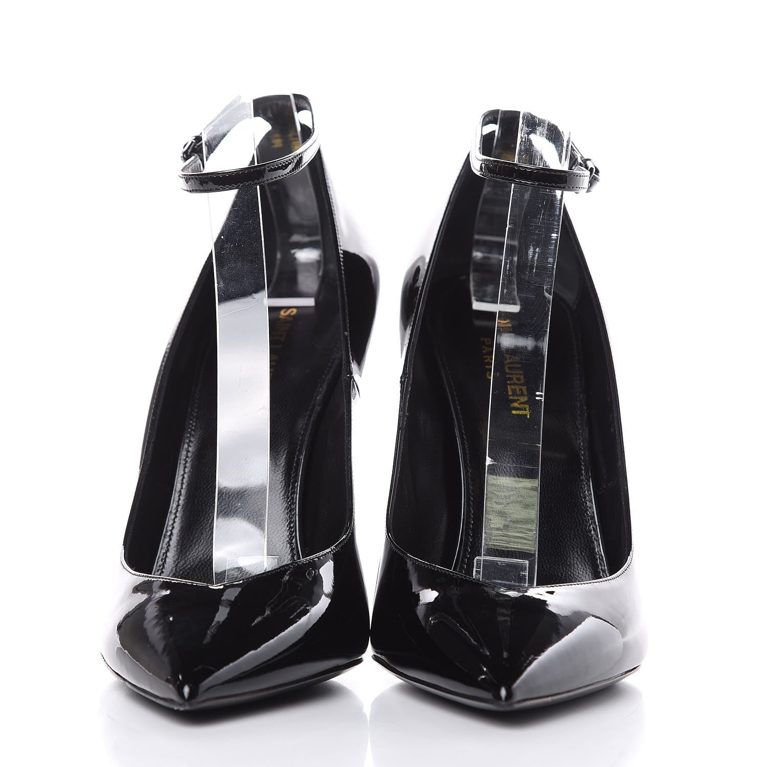 Saint Laurent Patent Opyum Appelle Moi Ankle Strap Pump 40 Black 2 of 10