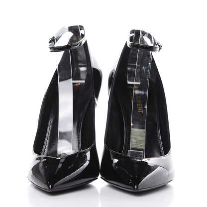 Saint Laurent Patent Opyum Appelle Moi Ankle Strap Pump 40 Black 2 of 10