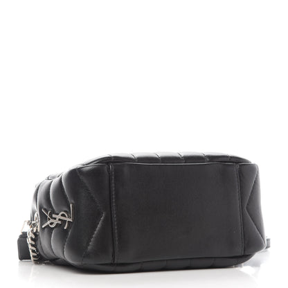 Saint Laurent Calfskin Y Quilted Monogram Mini Loulou Camera Bag Black 4 of 10