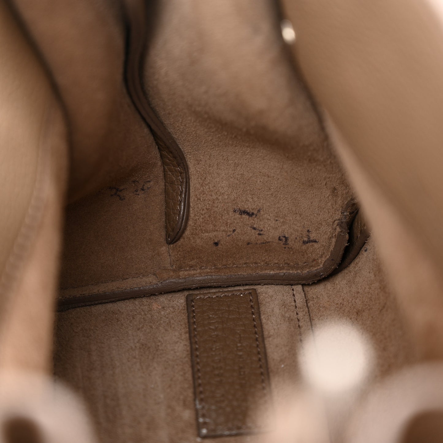 Grained Calfskin Nano Supple Sac De Jour Taupe
