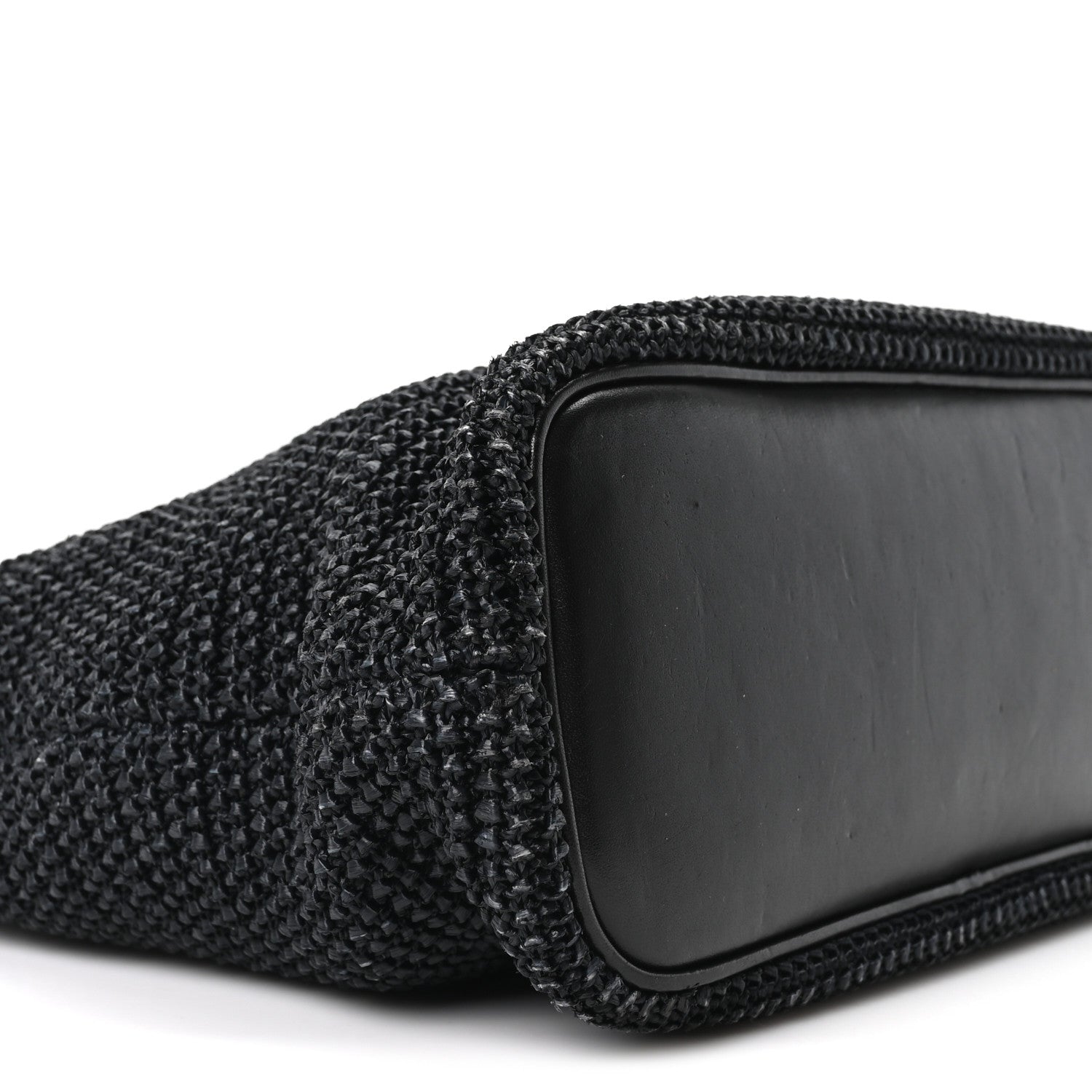 Saint Laurent Calfskin Raffia Mini Tote Black 8 of 9