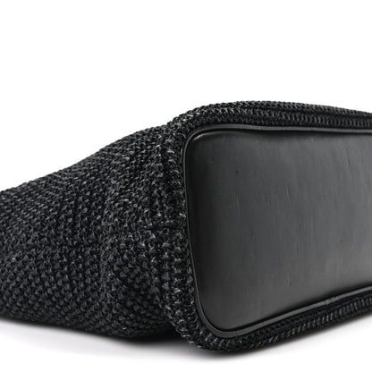 Saint Laurent Calfskin Raffia Mini Tote Black 8 of 9