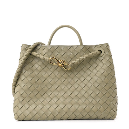 Bottega Veneta Nappa Intrecciato Medium Andiamo Shoulder Bag Travertine 1 of 10