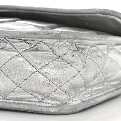 Chanel Vinyl Large Ice Cube Flap Silver 9 of 11
