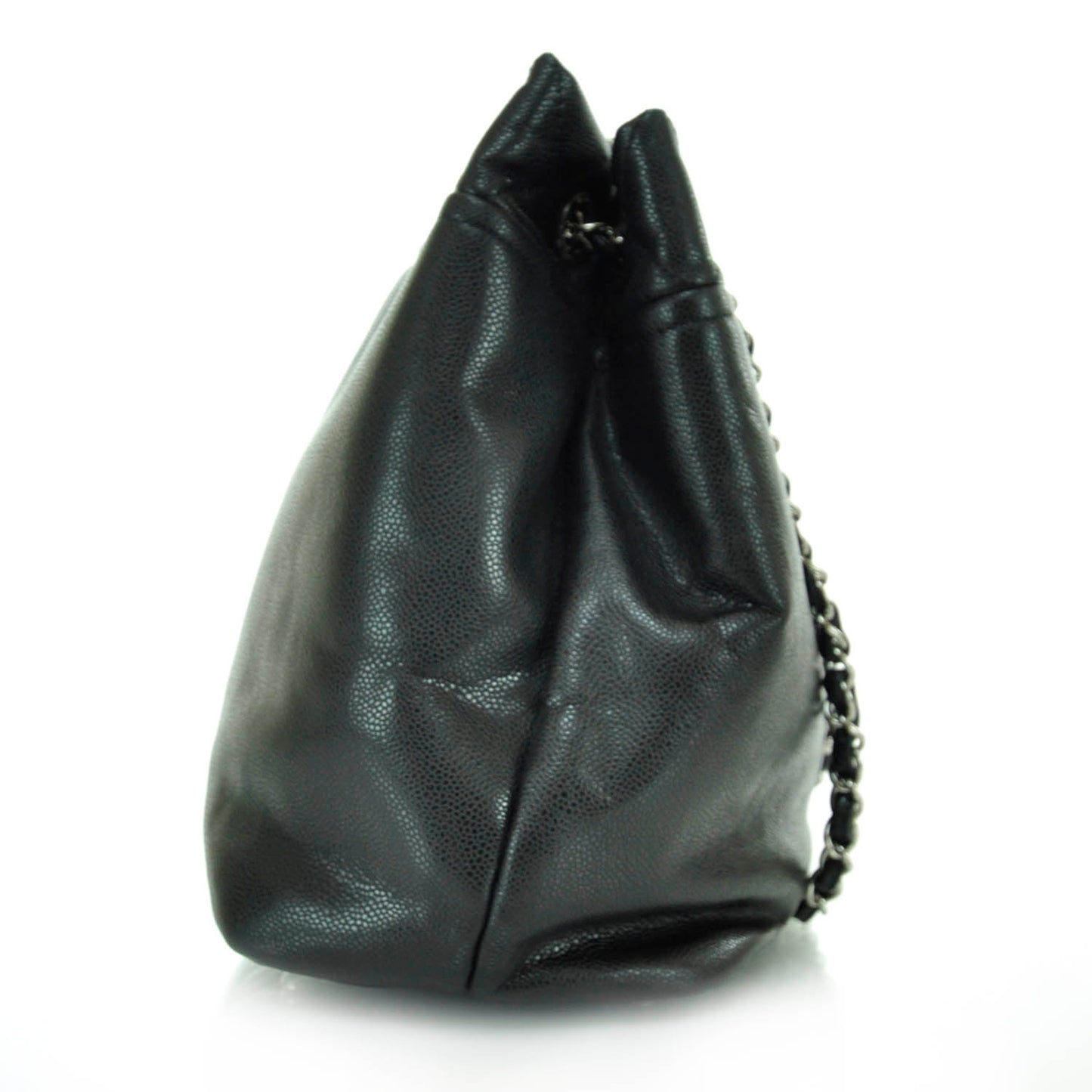 Washed Caviar Timeless Large Shopping Tote Black