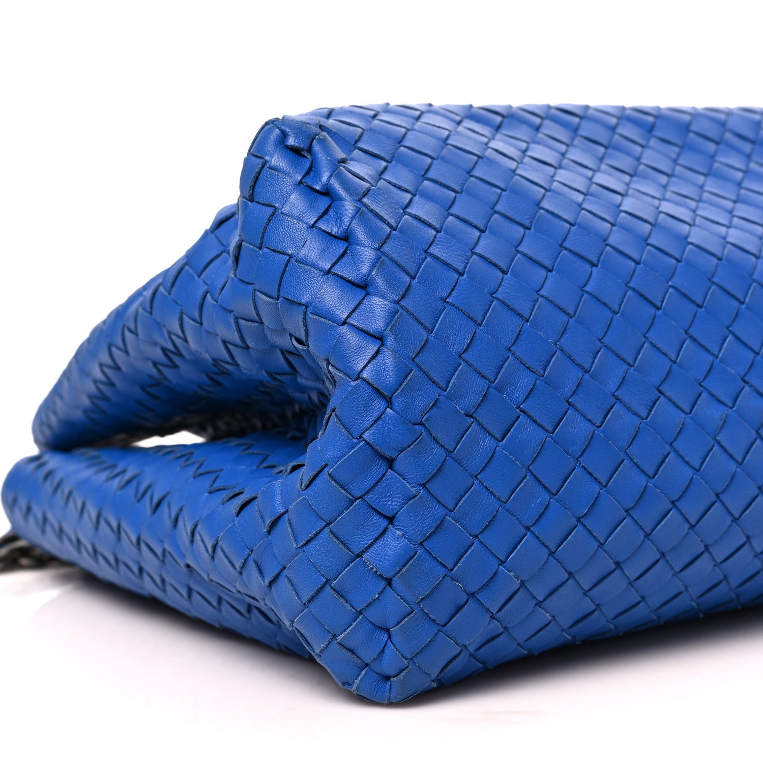 Bottega Veneta Nappa Intrecciato Large Classic Chain Strap Tote Signal Blue 7 of 8