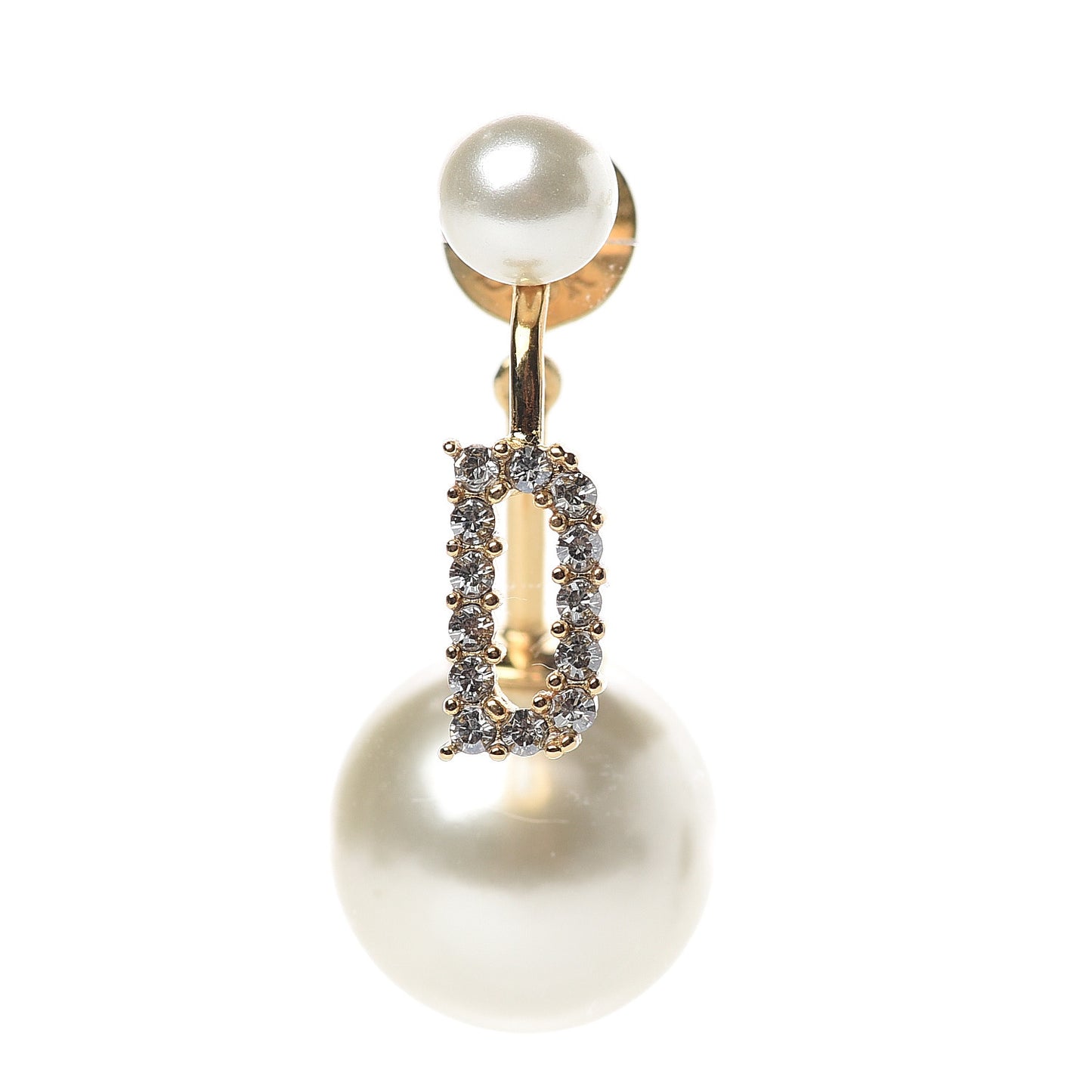 Crystal Pearl My ABCDior D Tribale Earring Gold