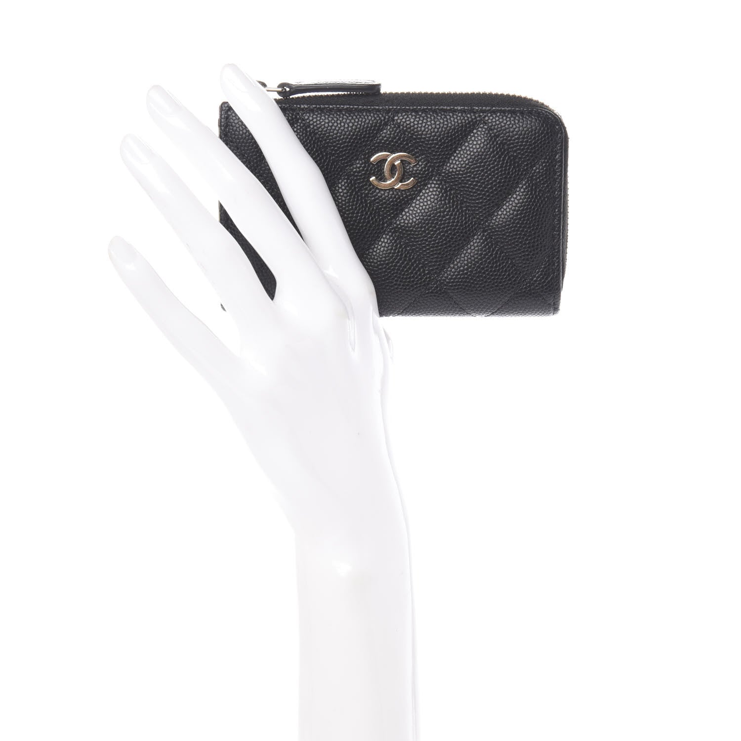 Chanel Caviar Quilted Key Holder Case Black 2 of 8