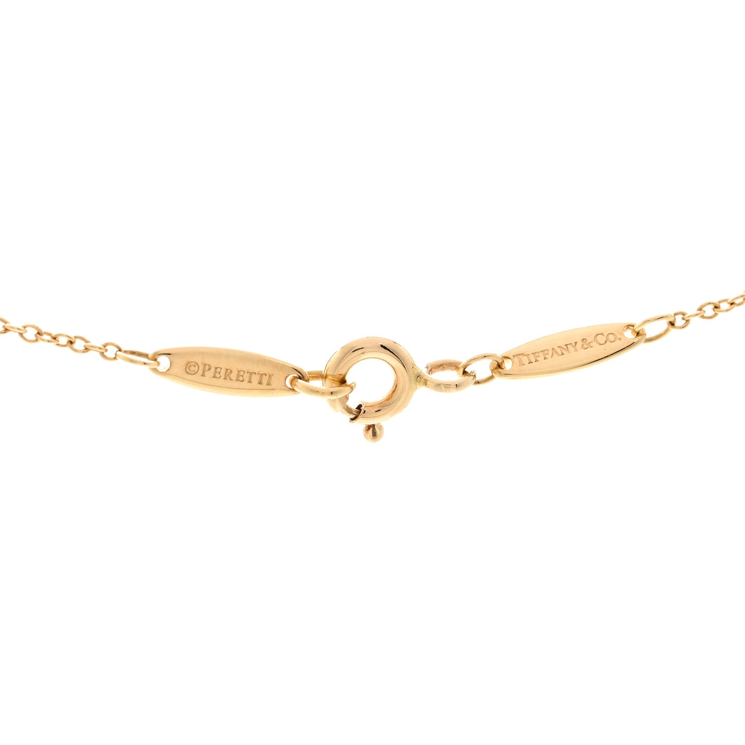 Tiffany 18K Yellow Gold Diamond .26ct Elsa Peretti Diamonds by the Yard Pendant Necklace 4 of 5