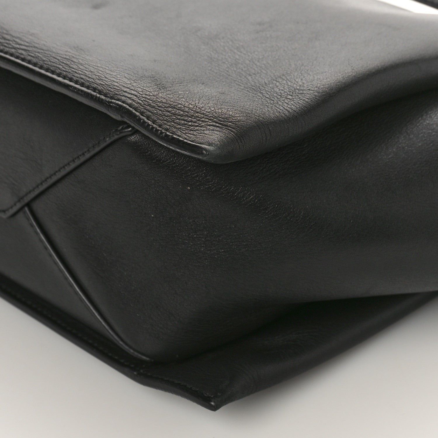 Celine Supple Natural Calfskin Medium Tri-Fold Bag Black 8 of 16