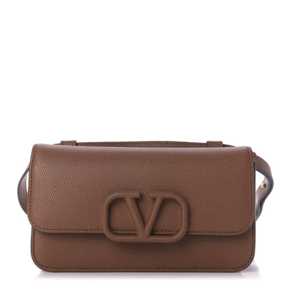 Valentino Garavani Grainy Calfskin VSling Belt Bag Saddle Brown 1 of 8