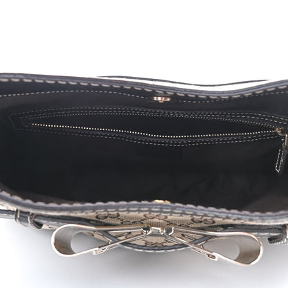 Gucci Monogram GG Queen Bow Hobo Brown 4 of 10