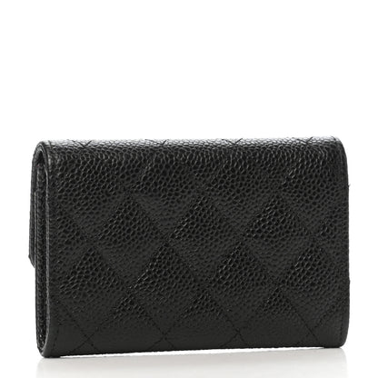 Chanel Caviar Quilted Flap Card Holder Black 3 of 9