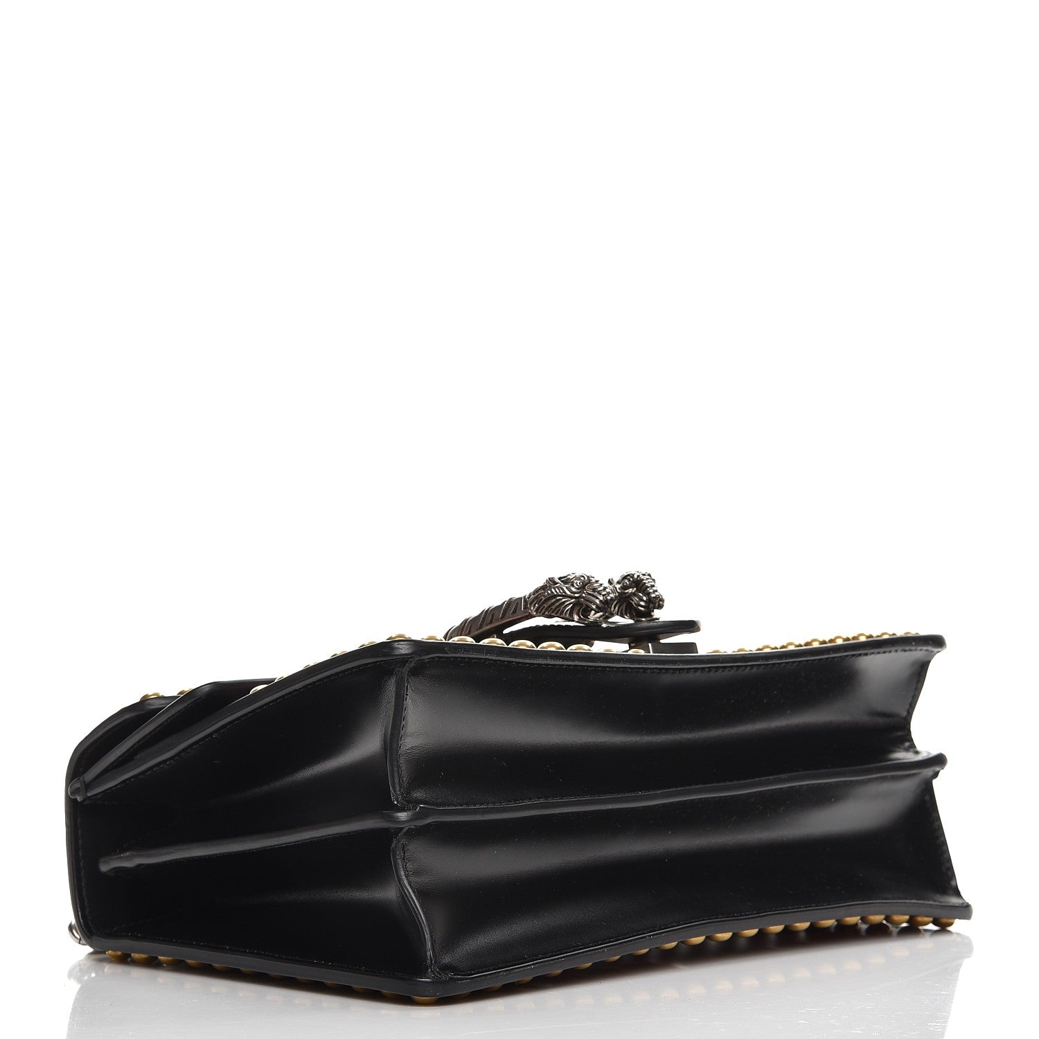 Gucci Calfskin Floral Embroidered Studded Small Dionysus Shoulder Bag Black 5 of 8