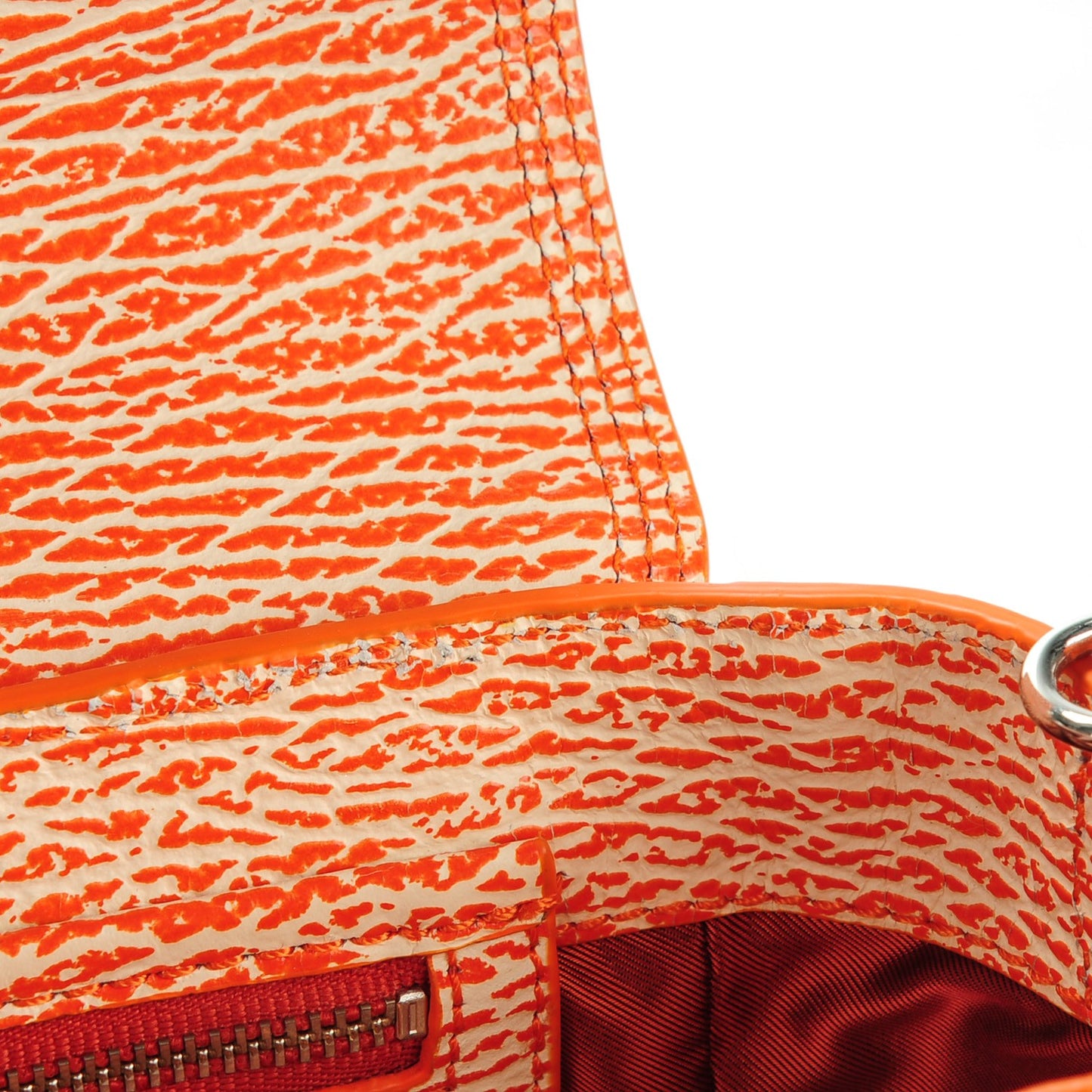 3.1 Textured Calfskin Mini Pashli Satchel Nude Orange