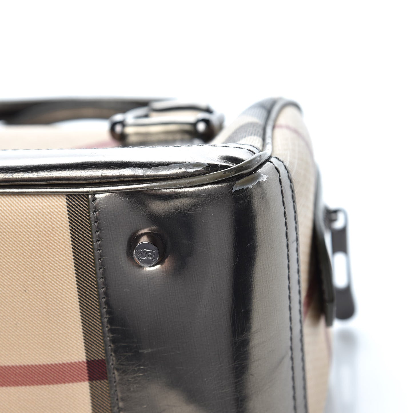 Supernova Check Patent Bowling Bag Pewter